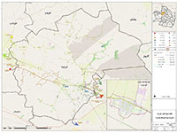 نقشه پلات GIS شبکه فشار متوسط، برای ۶ شهرستان خراسان رضوی تهیه شد